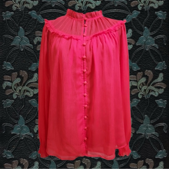 Ann Taylor Tops - NWT Ann Taylor Pink Chiffon Blouse